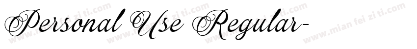 Personal Use Regular字体转换
